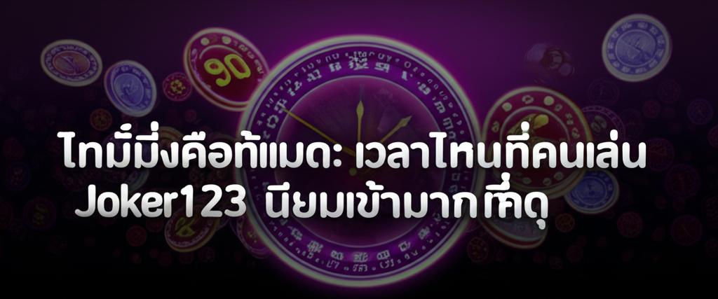 ไทม์มิ่งคือทั้งหมด: เวลาไหนที่คนเล่น Joker123 นิยมเข้ามากที่สุด